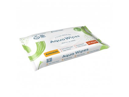 AQUA WIPES Obrúsky 100% rozložitelné, 99% vody, 56ks