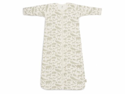 JOLLEIN Spací vak 2v1 70cm Animals Olive Green