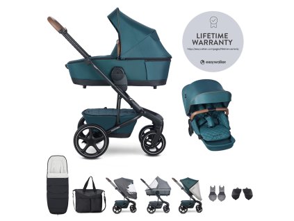 EASYWALKER Set XXL kočík kombinovaný Harvey⁵ Premium Jade Green s príslušenstvom