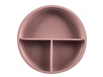 Silikonový dělený talířek s přísavkou, Old Pink