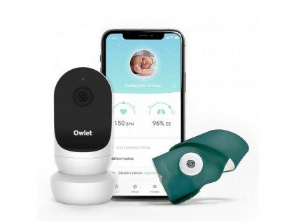 OWLET Ponožka inteligentná Owlet Smart Sock 3 a Kamera Owlet Cam 2 BUNDLE - tmavozelená