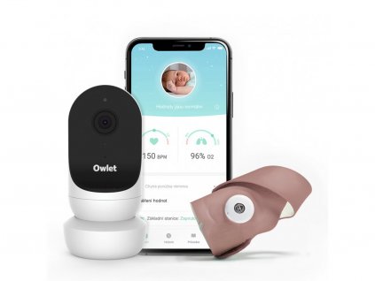 OWLET Ponožka inteligentná Owlet Smart Sock 3 a Kamera Owlet Cam 2 BUNDLE - ružová