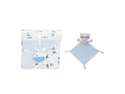 INTERBABY | Deka BARÁNOK & PADÁK + prítulka - modrá