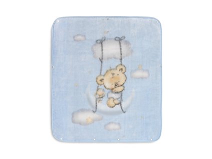 INTERBABY | Deka MEDVEDÍK 80X90 - MODRÁ
