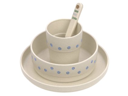 Dish Set PP/Cellulose Happy Rascals Smile sky blue