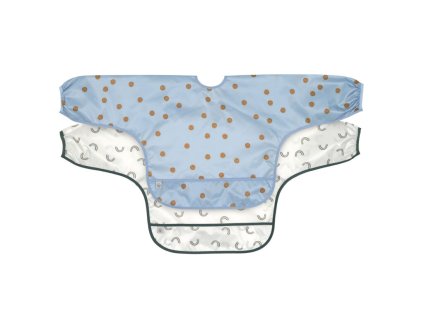 Lässig Podbradníky Long sleeve Bibs Happy Rascals Smile sky blue