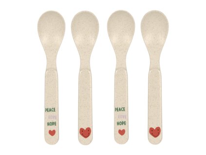 Lässig Lyžičky Spoon Set PP/Cellulose Happy Rascals Heart lavender