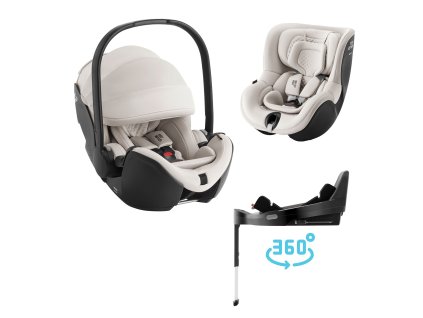 Autosedačka set Baby-Safe Pro + Vario Base 5Z + autosedačka Dualfix 5z, Soft Taupe - Lux