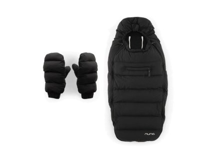 Nuna set fusak + rukavice - winter stroller set footmuff & gloves w/bag