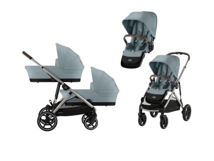 CYBEX Gold Gazelle S Lux + Gazelle S Cot S Twin Set - Stormy blue