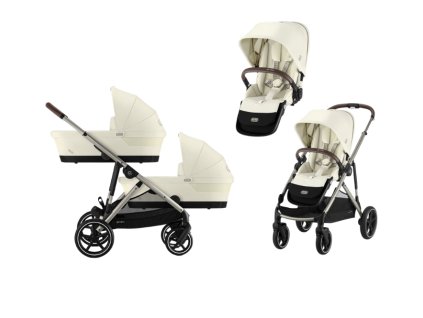 CYBEX Gold Gazelle S Lux + Gazelle S Cot S Twin Set - Seashell Beige