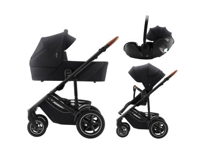 Set kočárek Smile 5Z + hluboká korba + autosedačka Baby-Safe PRO, Galaxy Black