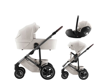 Set kočárek Smile 5Z + hluboká korba + autosedačka Baby-Safe Pro, Soft Taupe