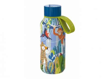 Nerezová termofľaša Solid Kids s pútkom Jungle 330 ml