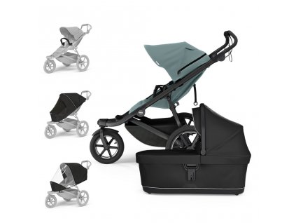 THULE  SET L Kombinovaný kočík Urban Glide 3 - Mid Blue/Black