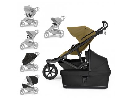 THULE  SET XXL Kombinovaný kočík Urban Glide 3 - Nutria/Black