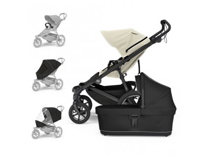 THULE SET L Kočík športový Urban Glide 4-wheel - Soft Beige/Black