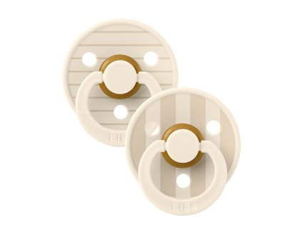 BIBS STUDIO Colour Pin cumlíky z prírodného kaučuku 2ks - veľkosť 1 - Ivory Vanilla Mix