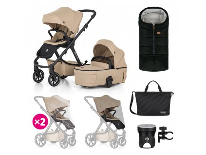 PETITE&MARS SET XXL Kočík kombinovaný ICON 2V1 RWS Mocha Beige