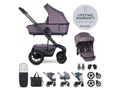 EASYWALKER Set XXL kočík kombinovaný Harvey⁵ Air Premium Granite Purple s príslušenstvom