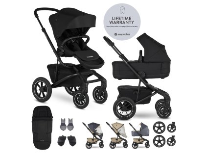 EASYWALKER Kočík kombinovaný Jimmey Pepper Black XXL AIR + RWS