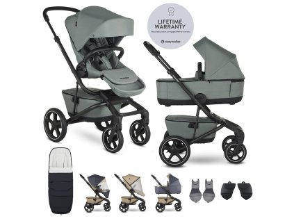 EASYWALKER Kočík kombinovaný Jimmey Thyme Green XXL RWS + volant zdarma