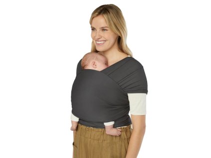 ERGOBABY | ŠÁTEK/Aura Sustainably Sourced Knit Baby Wrap - Soft Black
