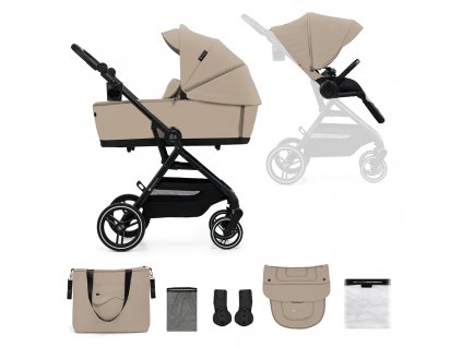 KINDERKRAFT SELECT Kočík kombinovaný Yoxi 2v1 Sand Beige