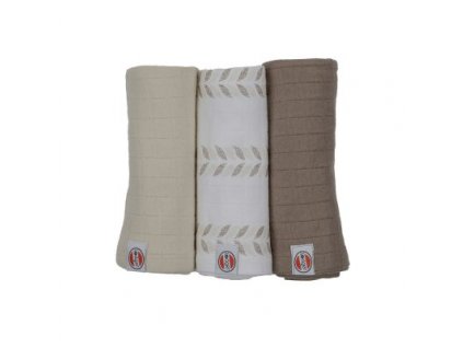 LODGER Swaddler Solid Matcha 3balení 70 x 70 cm Birch