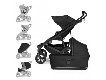 THULE Kočík Urban Glide 4-wheel Black/Black set XL