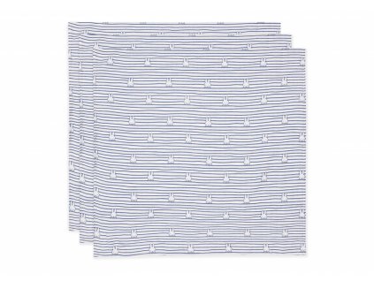 JOLLEIN Plienky 3 ks 70x70 cm Miffy Stripe Navy