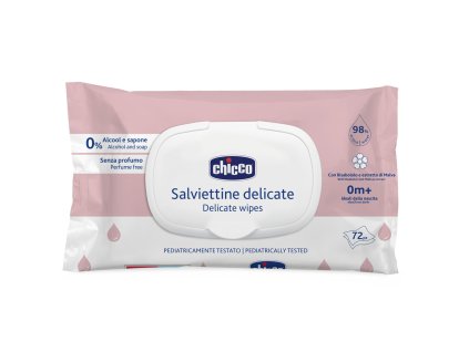 CHICCO Detské vlhčené utierky Delicate s harmančekom 72 ks