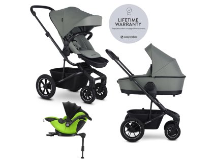 EASYWALKER Kočík kombinovaný Harvey⁵ 2v1 Agave Green LITE AIR + KIDDY Evoluna i-size 2 + základňa