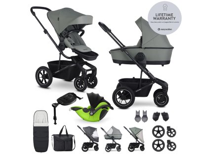 EASYWALKER Kočík kombinovaný Harvey⁵ Agave Green XXL AIR + KIDDY Evoluna i-size 2 + základňa
