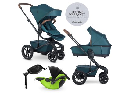 EASYWALKER Kočík kombinovaný Harvey⁵ Premium 2v1 Jade Green LITE AIR + KIDDY Evoluna i-size 2