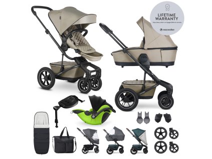 EASYWALKER Kočík kombinovaný Harvey⁵ Premium Pearl Taupe XXL AIR + KIDDY Evoluna i-size 2