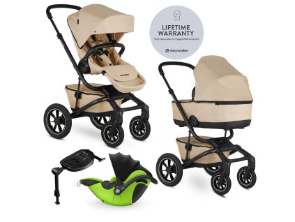 EASYWALKER Kočík kombinovaný Jimmey 2v1 Sand Taupe LITE AIR + KIDDY Evoluna i-size 2 + základňa