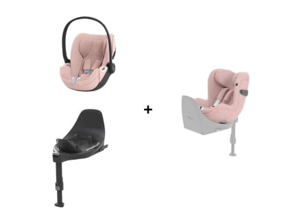 Cybex Platinum Cloud T i-Size PLUS + Sirona T i-Size PLUS + Isofix Base T - Peach Pink
