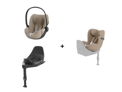 Cybex Platinum Cloud T i-Size PLUS + Sirona T i-Size PLUS + Isofix Base T - Cozy Beige