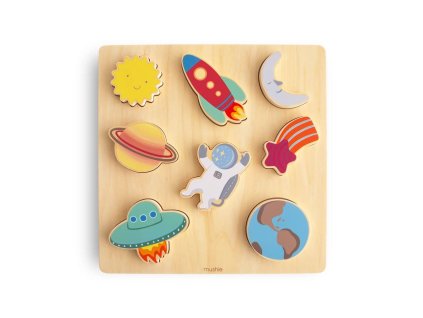DREVENÉ PUZZLE MUSHIE - SPACE