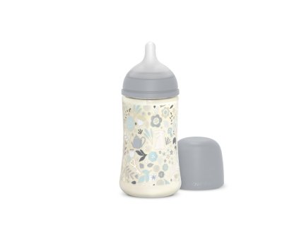 SUAVINEX | Dojčenská fľaša WONDERLAND 270ml FYZIOL PRŮTOK M - LIBERTY MODRÁ