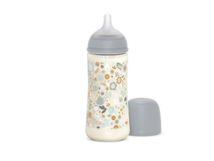 SUAVINEX | Dojčenská fľaša WONDERLAND 360ml FYZIOL PRŮTOK L - LIBERTY MODRÁ