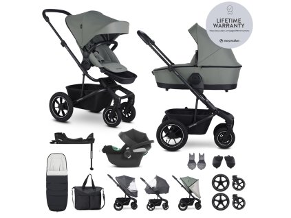 EASYWALKER Kočík kombinovaný Harvey⁵ Agave Green XXL AIR + CYBEX Aton B2 i-Size + základňa