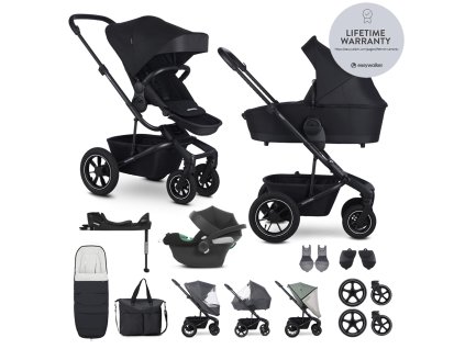 EASYWALKER Kočík kombinovaný Harvey⁵ Midnight Black XXL AIR + CYBEX Aton B2 i-Size + základňa