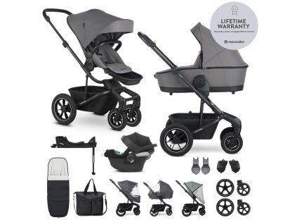 EASYWALKER Kočík kombinovaný Harvey⁵ Pebble Grey XXL AIR + CYBEX Aton B2 i-Size + základňa