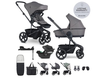 EASYWALKER Kočík kombinovaný Harvey⁵ Pebble Grey XXL RWS + CYBEX Aton B2 i-Size + základňa