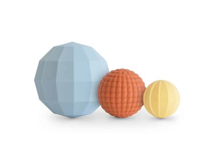 SENZORICKÁ HRAČKA MUSHIE NESTING SPHERES - POWDER BLUE