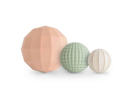 SENZORICKÁ HRAČKA MUSHIE NESTING SPHERES - BLUSH