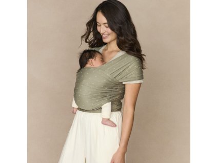 ERGOBABY | ŠÁTEK/Aura Sustainably Sourced KNIT Baby Wrap - Olive Diamonds