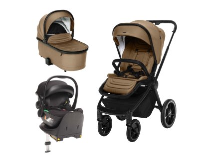 Zopa set kočík Move Cross 3 + hlboká vanička  Move XL 3 + autosedačka + báza, Toffee Brown